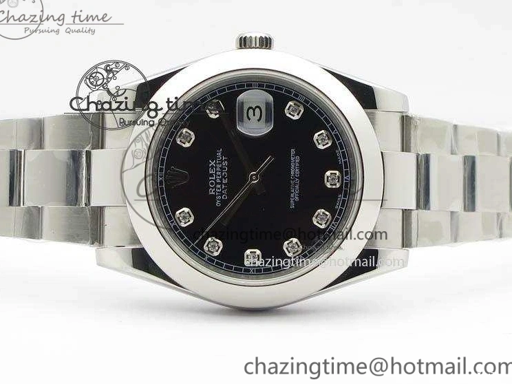 MiroTime 0323 DailyWear DateJust 41mm 126300 SS Noob 1:1 Best Edition Black Dial Diam Markers On SS Bracelet A 3587